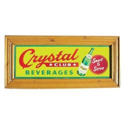 Crystal Club Ginger Ale embossed tin ...