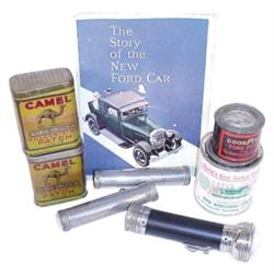 Goodyear Tire Putty tin, Auto Pep tin...