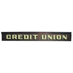 Credit Union wooden sign, nice sign i...
