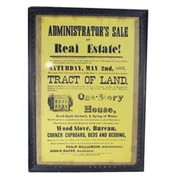 1885 Real Estate Sale Bill-Millersbur...
