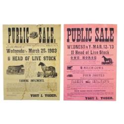 1903 & 1913 Amish Farm Auction Sale B...