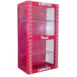 Curtiss Candies display cabinet, meta...