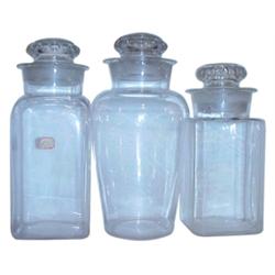 Glass candy & gum jars (3): all VG co...