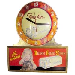 Betsy Ross Bread clock w/sign, masoni...