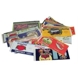 Tin can & crate labels, approx. 70 co...