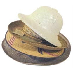 NOS straw sun hats (4), men's/woman's...