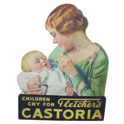 Fletcher's Castoria die cut cdbd. sig...
