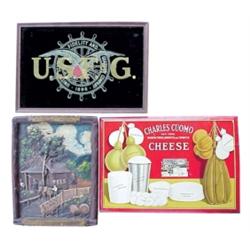 Charles Cuomo Cheese sign-NY, tin ove...