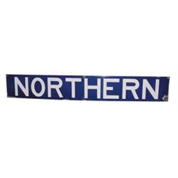 Northern Railway porcelain sign, coba...