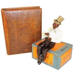 Cigar humidors(2): Black man on ceram...