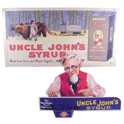 Uncle John's Syrup signs (2): 1 die c...