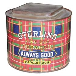 Sterling Fine Cut Tobacco tin, held 5...