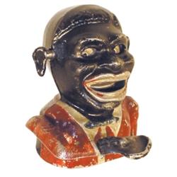 Jolly 'N' mechanical bank, cast alumi...