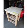 Image 1 : Rolling Butcher Block Kitchen Cart