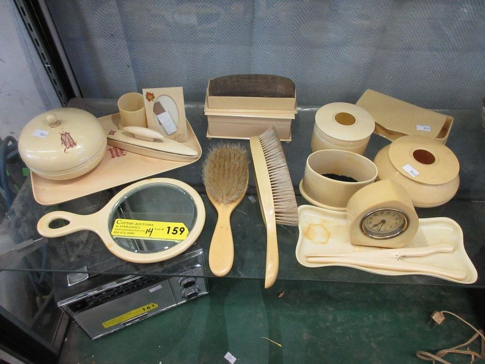 14 Vintage French Ivory Dresser Set Pieces Antique French Ivory Dresser Set