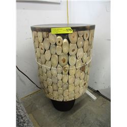 New LH Imports Wood Leopard Stool/End Table