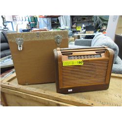 1946 Philco Wood Cased Portable Radio