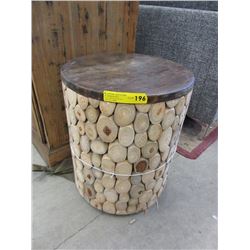 New LH Imports Wood Leopard Stool/End Table