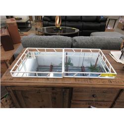 2 New Metal Trays with Mirrored Bases