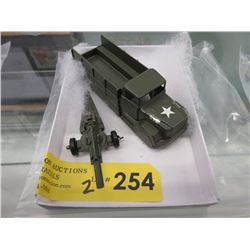 1950s Midge Toy 7" Half Track US Army Carrier w/ Cannon