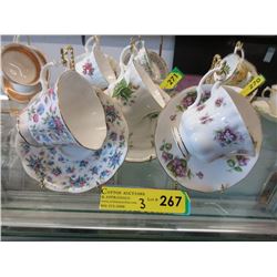 3 Royal Albert Tea Cup & Saucers