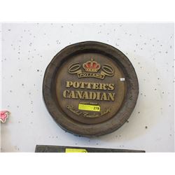 Resin Potter's Whisky Wall Sign