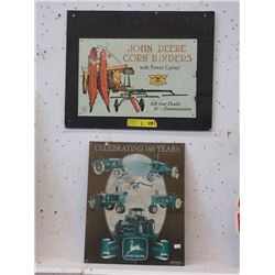 2 Metal John Deere Signs