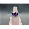 Image 1 : Purple Amethyst & Diamond Trio Ring