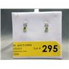 Image 1 : New Green Peridot & Diamond Earrings