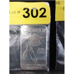 1 Oz. Vintage .999 Silver Art Bar