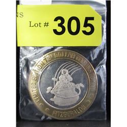 .999 Silver Fitzgerald Casino $10 Token