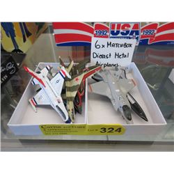 6 Matchbox Die-Cast Metal Planes