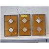 Image 1 : 3 Small Leaded Glass Panels