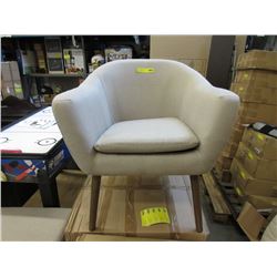 New Porter Upholstered Tub Chair w/ Wood Legs