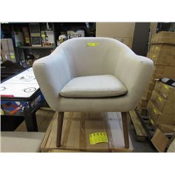 New Porter Upholstered Tub Chair w/ Wood Legs