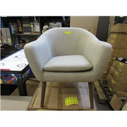 New Porter Upholstered Tub Chair w/ Wood Legs