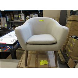 New Porter Upholstered Tub Chair w/ Wood Legs