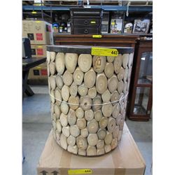 New LH Imports Wood Leopard Stool/End Table