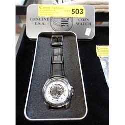New in Tin Box August Steiner Coin Watch