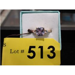 10 KT Gold Light Purple Tanzanite Diamond Ring