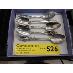 5 Sterling Silver Collector Spoons - 63 Grams