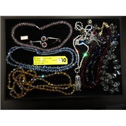 Glass, Rhinestone and Crystal Necklace