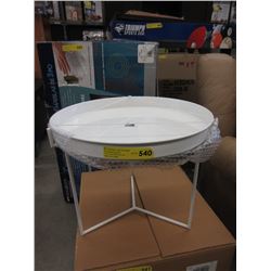 New Beaver Canoe Metal End Table with Tray