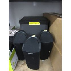 Kenwood Subwoofer & 3 Polk Speakers