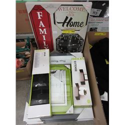 New Clock Wall Art & Floating Shelves