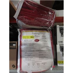 3 New Queen Size Polyester Sheet Sets - Red