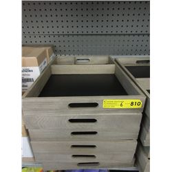 6 New Segmented Wood Trays