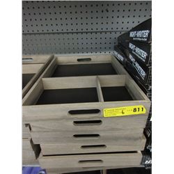 6 New Segmented Wood Trays