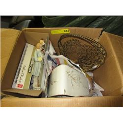 Box of Vintage Decoratives & Cheese Safe