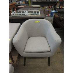 New Porter Upholstered Tub Chair w/ Wood Legs
